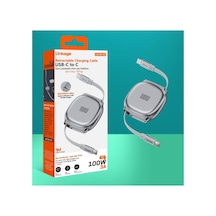 Lkcb-63 Pd 100w 3a, 1metre Usb-c Den C Ye Geri Çekilebilir Şarj Kablosu