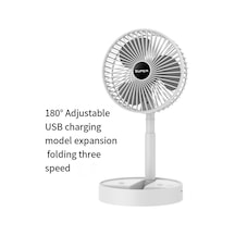 Masaüstü Vantilatör Şarjlı Vantilatör 3 Kademeli Fan Masa Üstü Telefon Tutcaklı Vantilatör Beyaz - 639472251
