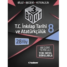 8. Sınıf 3 Boyut T.C. İnkılap Tarihi ve Atatürkçülük -  Tudem Yayınları