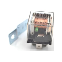 Mini Röle Şeffaf 12v 40a 4p Ledli 4 Fişli Universal Rl140