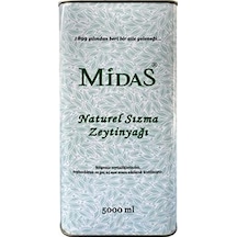 Midas Erken Hasat Soğuk Sıkım Natürel Sızma Zeytinyağı Teneke 5 L