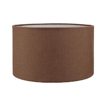Ayrex 50 Cm Silindir Masa Tavan Lambader Sarkıt Abajur Başlığı Kahverengi 50cmx30cm Genel