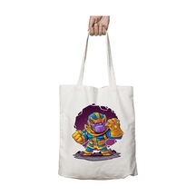 Art Hediye Thanos Avengers İki Tarafı Kalıcı Baskılı Yıkanabilir Çanta Çok Renkli
