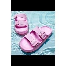 Çift Toka Eva Ayarlanabilir Suya Dayanıklı Deniz,havuz,plaj Terliği Siyah