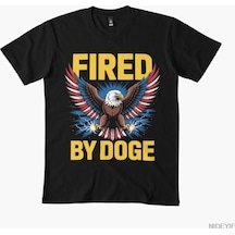 Flood Of Style Fired By Doge Anti-billionaire Erkek Kadın Tişörtü %100 Pamuklu Tişörtler Kısa Kollu Üstler 1 Siyah
