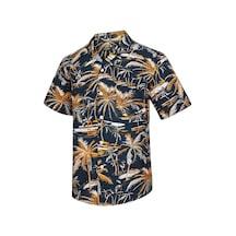 Monofe Erkek Pamuklu Kısa Kollu Hawaii Gömlek Tropik 090939