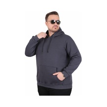 Starbattal Büyük Beden Erkek Basic Sweat Kapüşonlu 11700 Fume Fume