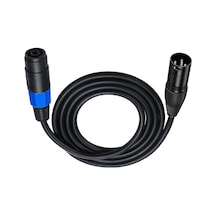 Stüdyo Mikrofonu İçin Speakon - Xlr Erkek Kablo Speakon Dişi Konnektörlü Xlr Erkek Uzatma Kablosu Büküm Kilidi
