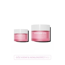 Cream Co. Peptide Glow Eye Göz Kremi 15 ML + Su Bazlı Nemlendirici ve Aydınlatıcı Yüz Kremi 50 ML