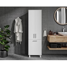 Sezar Kirli Sepetli Banyo Dolabı Çok Renkli