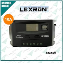 Lexron 10A Solar Şarj Regülatörü 10 Amper Güneş Paneli Şarj Kontrol Cihazı