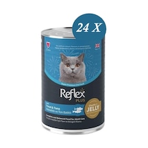 Reflex Plus Jöle İçinde Et Parçacıklı Alabalıklı Ve Ton Balıklı Yetişkin Kedi Konservesi 400 Gr 24 Adet