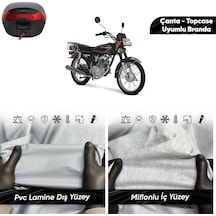 Kanunı Breton 125 Uyumlu Motosiklet Brandası Su Geçirmez Miflonlu Topcase Çanta Uyumlu Motor Branda