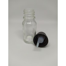 10Ml Cam Şeffaf Şişe İçten Damlatmalı Kapak (10 Adet)