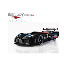 Setaymobilya Arabalı Yatak , Audi V7 Full Led, Kapıları Açılan , Siyah , Setay