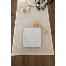 Ham Keten Krem Runner 140X43 CM