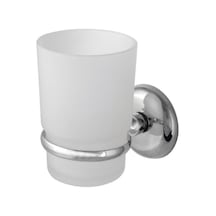 Alper Banyo Krom Diş Fırçalık Plastik Bardak Gri