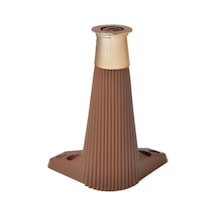 Zeygen Zirve Çizgili Plastik Ayak Baza Koltuk Ayağı 4 Ad. 20Cm Ceviz