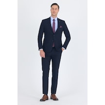 İmza Lacivert Kırlangıç Yaka 6 Drop Slim Fit Tam Astar Esnek Takım Elbise 1001260011 Basic Lacivert