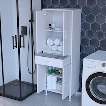 Emir Newyork 54 X 170,4 X 32,5 Cm Kapaklı Ve Çekmeceli Çok Amaçlı Banyo & Mutfak Dolabı Beyaz