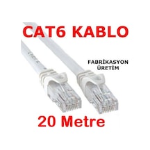Cat6 Kablo Ethernet Adsl Lan Patch Kablo Fabrikasyon Uç 20 Metre