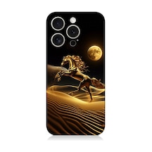 Apple Uyumlu iPhone 15 Pro Çöl Atı Desenli Silikon Kılıf Silikon