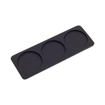 Toplantı Odası Bardak Altlığı 3 Bölümlü Oval Siyah
