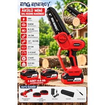 Eng Bms20006 18v Çift Akülü Mini Dal Budama Testeresi 500w 6 İnç 20 Cm Pala 2x4.0 Ah Li-ion Bataryalı