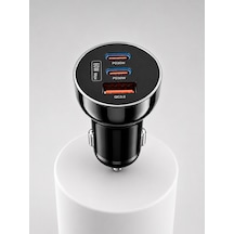 12v 24v Uyumlu 60w Araç İçi Şarj Adaptörü Çoklu Hızlı Şarj Cihazı - Lisinya