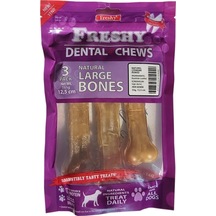 Freshy Dental Large Bones Naturel Çiğneme Kemiği 12.5 CM 3'lü