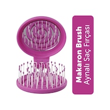 Beauty Makaron Saç Fırçası - 3d Esnek, Aynalı, Çanta Boy - Compact Detangler Leylak