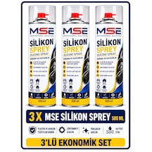Silikon Sprey, Koşu Bandı, Spor Bisikleti, Plastik Parça Spreyi 500 Ml 3 Adet