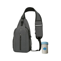 Anxin Shop Yeni Basit Çok Fonksiyonlu Spor Sırt Çantası, Çok Yönlü Banliyö Çantası, Erkek Omuz Çantası, Koyu Taba