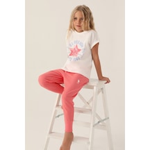 U.s. Polo Assn Kız Çocuk Krem Pijama Takımı 5274-43268 Krem