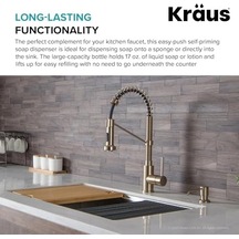 Kraus Boden Mutfak Sabunu Ve Losyon Dispenseri Spot İçermez Antika Şampanya Bronz, Ksd-53sfacb 12 Izgara
