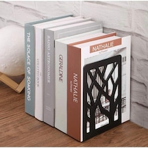 Ağaç Desenli Metal Kitap Desteği - Kitap Tutucu - Ev ve Ofis Deko