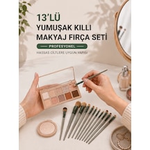 13 Lü Yumuşak Kıllı Makyaj Fırça Seti Profesyonel Hassas Ciltlere Uygun Yapısı