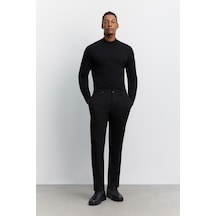 Avva Erkek Siyah Yan Cepli Gofre Beli Lastikli Slim Fit Lastikli Pantolon A62y3203