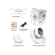 Otomatik Dönen Boncuklayıcı, Elektrikli Boncuk Makinesi, Diy Tarzı Yapım İçin Mavi Boncuklarla Dönen Kase 0.5