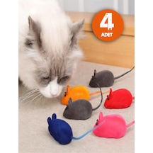 Kedi Eğitim Oyun Faresi 4 Adet Çok Renkli