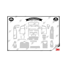 Chavrolet Captiva 2007-2012 Torpido Konsol Trim Göğüs Maun Kaplama Set 30 Parça Gümüş