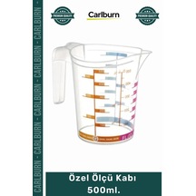 Özel Üretim Sağlıklı Plastik Malzeme Pratik Mutfak Gereci Şeffaf Ölçekli Özel Ölçü Kabı 500ml