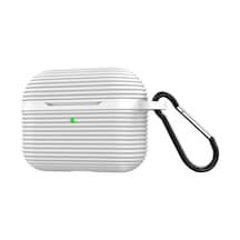 Apple, Uyumlu AirPods Pro 3 3.nesil Raven Silikon Kılıf - Beyaz Düz Renkli