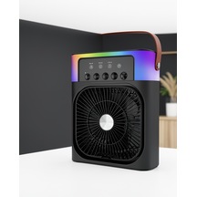 Rgb Işıklı Buharlı Masaüstü Fan Sessiz Usb Şarjlı