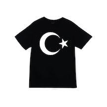 Stoned&Fame Ay Yıldız Baskılı T-shirt SIYAH Siyah