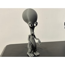 Roger Smith Figürü - 3d Yazıcı American Dad Koleksiyonu - Gri Uzaylı Biblosu