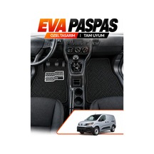 Peugeot Rifter Panelvan 2018-2025 Uyumlu Eva Paspas Metal Topukluklu Ön 2 Parça Siyah