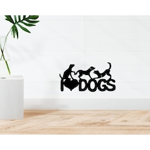 Bk Home I Love Dogs Tasarımlı Duvar Sticker-1