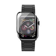 Apple Uyumlu  Watch Seri 6 44 Mm Tam Kaplayan Kavisli 3D Pet Film Siyah (473995197)