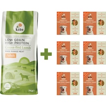 Kito Kuzu Etli Yetişkin Köpek Maması 7 KG + Kito Fresh Somon Etli Köpek Yemeği 6'lı